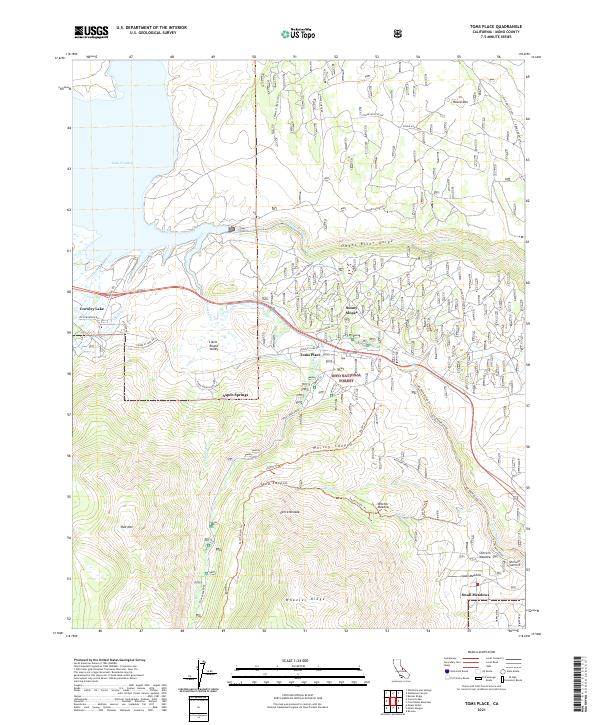 Toms Place, CA — USGS 7.5-minute topo (2021)