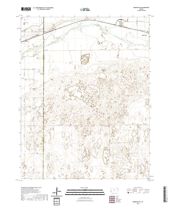 Deerfield NE, KS — USGS 7.5-minute topo (2022)