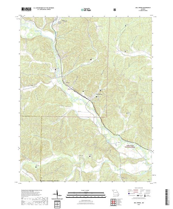 Mill Spring, MO — USGS 7.5-minute topo (2021)
