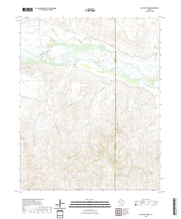 East Dry Creek, TX — USGS 7.5-minute topo (2022)