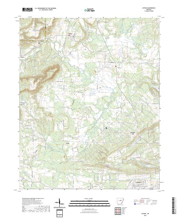 Letona, AR — USGS 7.5-minute topo (2024)