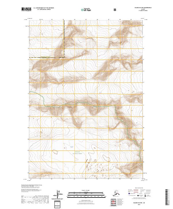 Valdez B-8 NW, AK — USGS 7.5-minute topo (2023)