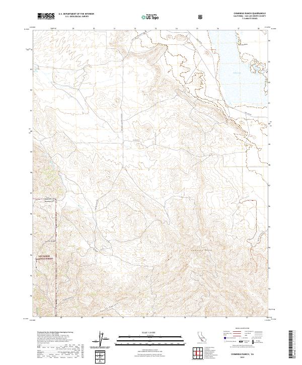 Chimineas Ranch, CA — USGS 7.5-minute topo (2021)