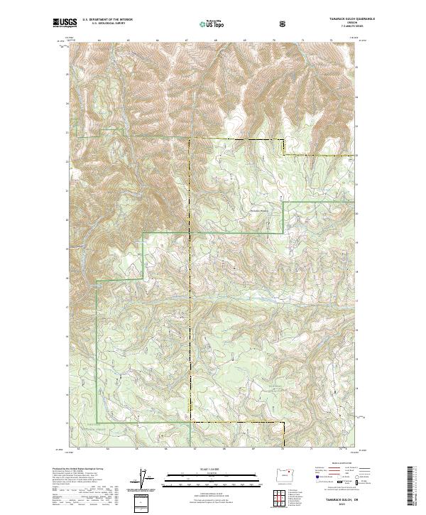 Tamarack Gulch, OR — USGS 7.5-minute topo (2023)