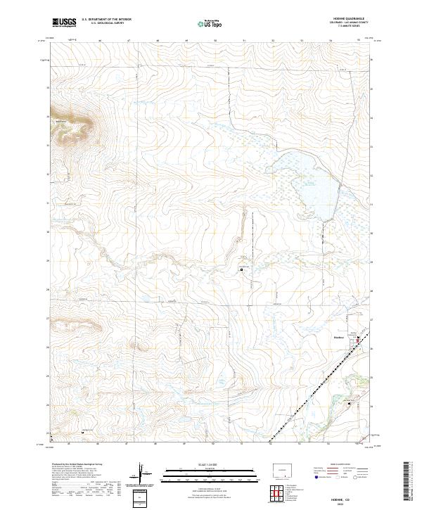 Hoehne, CO — USGS 7.5-minute topo (2022)
