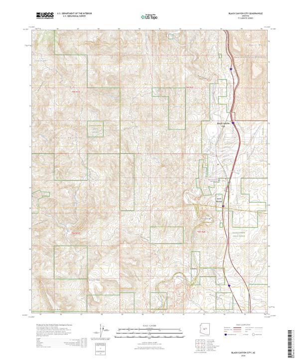 Black Canyon City, AZ — USGS 7.5-minute topo (2026)