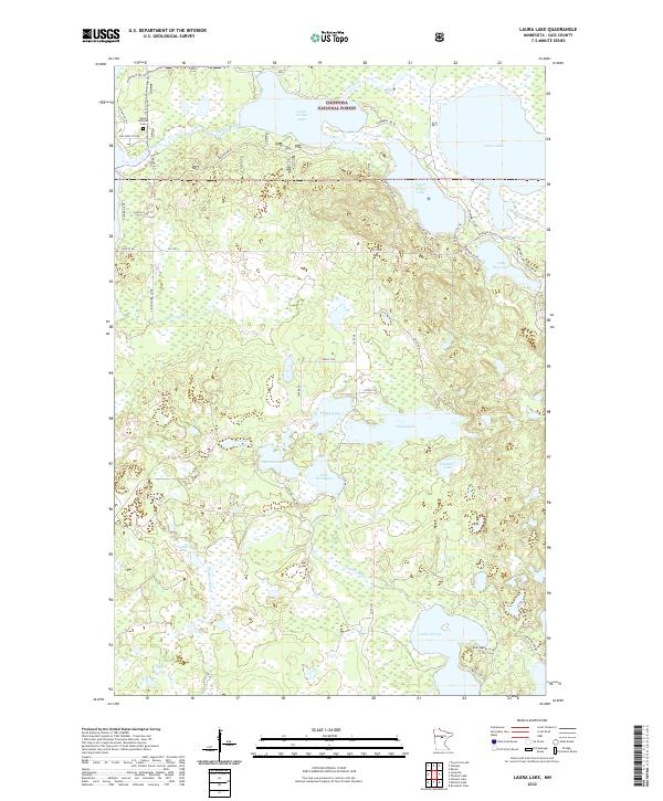 Laura Lake, MN — USGS 7.5-minute topo (2022)
