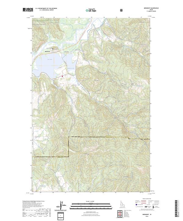 Medimont, ID — USGS 7.5-minute topo (2024)