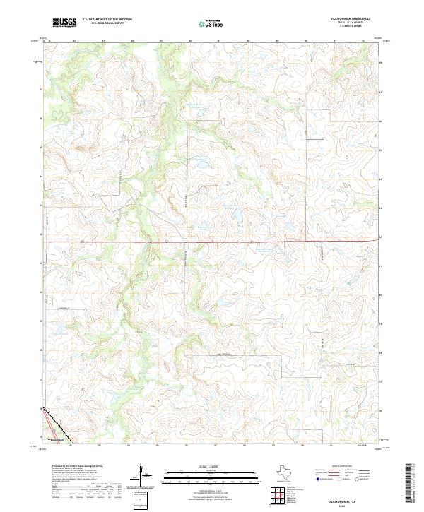 Dickworsham, TX — USGS 7.5-minute topo (2022)