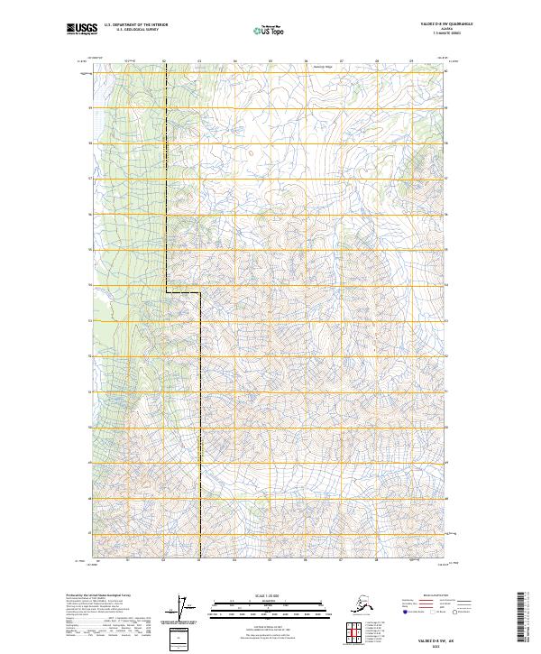 Valdez D-8 SW, AK — USGS 7.5-minute topo (2023)
