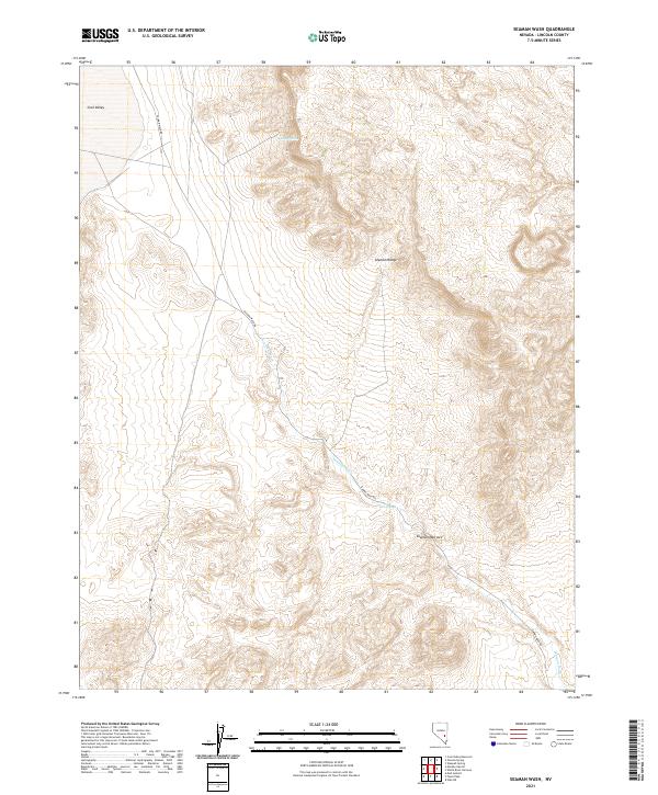 Seaman Wash, NV — USGS 7.5-minute topo (2021)