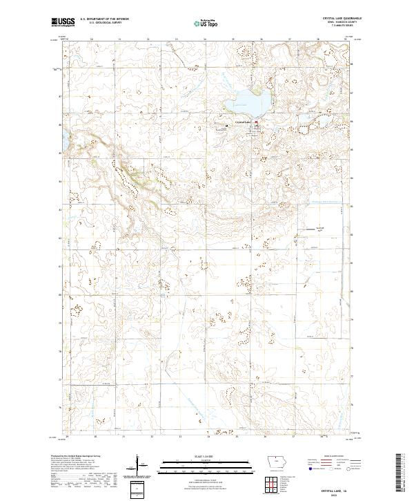 Crystal Lake, IA — USGS 7.5-minute topo (2022)