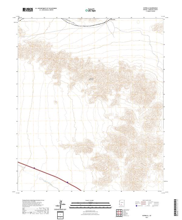Estrella, AZ — USGS 7.5-minute topo (2021)