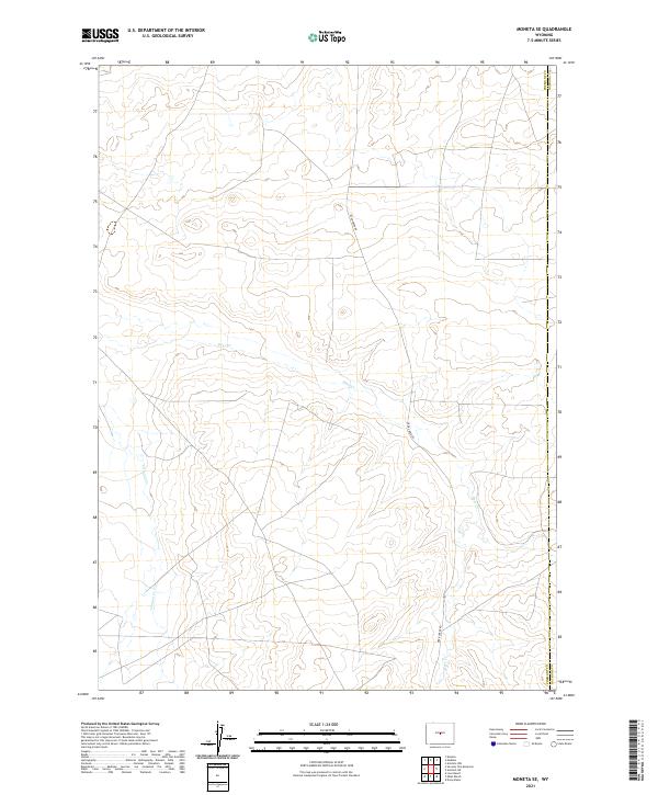 Moneta SE, WY — USGS 7.5-minute topo (2021)