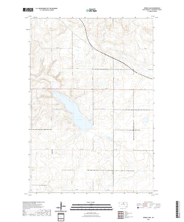 Spring Lake, SD — USGS 7.5-minute topo (2021)