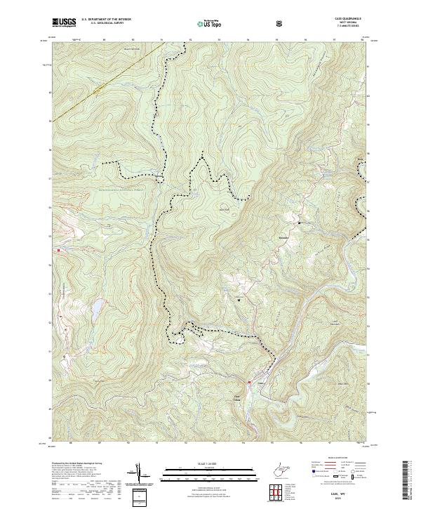 Cass, WV — USGS 7.5-minute topo (2023)