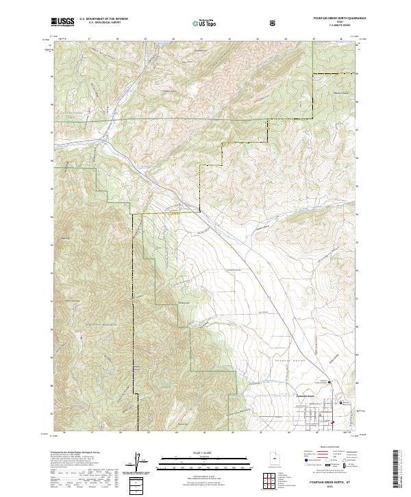 Fountain Green North, UT — USGS 7.5-minute topo (2023)