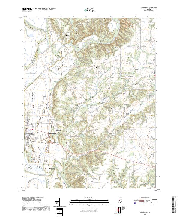 Montezuma, IN — USGS 7.5-minute topo (2022)