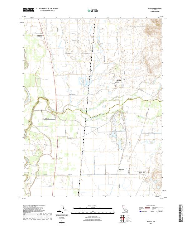 Honcut, CA — USGS 7.5-minute topo (2021)