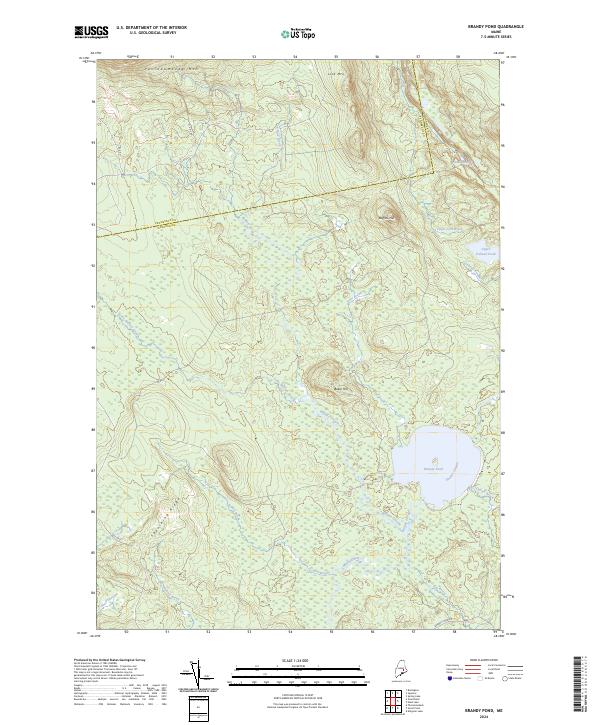 Brandy Pond, ME — USGS 7.5-minute topo (2024)
