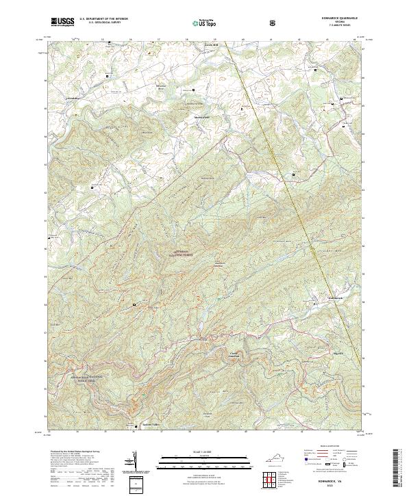 Konnarock, VA — USGS 7.5-minute topo (2022)