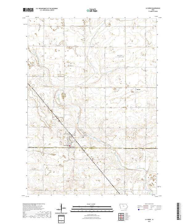 Lu Verne, IA — USGS 7.5-minute topo (2022)