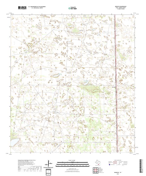 Rudolph, TX — USGS 7.5-minute topo (2022)