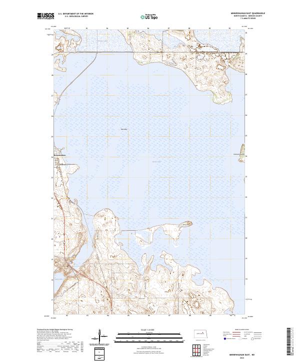 Minnewaukan East, ND — USGS 7.5-minute topo (2024)