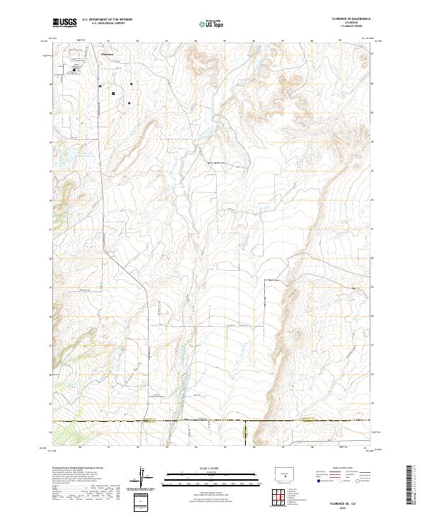 Florence SE, CO — USGS 7.5-minute topo (2022)