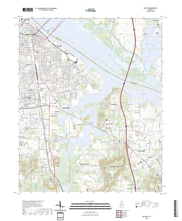 Decatur, AL — USGS 7.5-minute topo (2024)