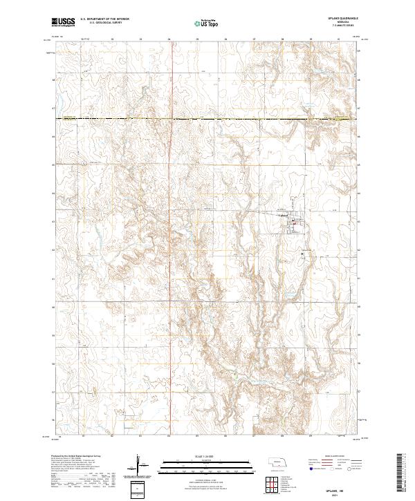 Upland, NE — USGS 7.5-minute topo (2021)