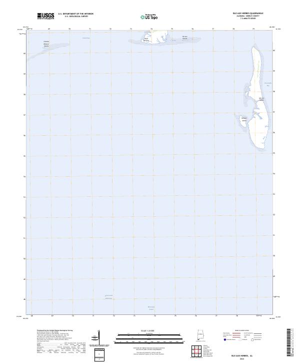 Isle aux Herbes, AL — USGS 7.5-minute topo (2024)