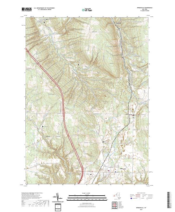 Springville, NY — USGS 7.5-minute topo (2023)