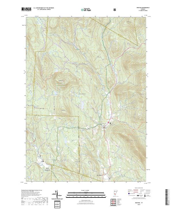 Weston, VT — USGS 7.5-minute topo (2024)