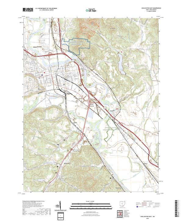 Chillicothe East, OH — USGS 7.5-minute topo (2023)