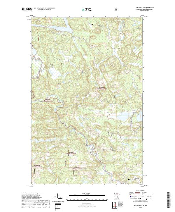 Kabustasa Lake, MN — USGS 7.5-minute topo (2022)