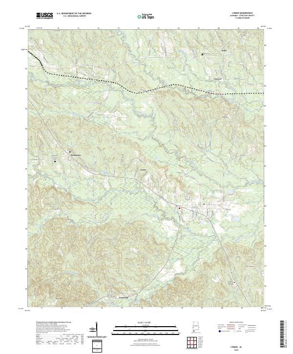 Lisman, AL — USGS 7.5-minute topo (2024)