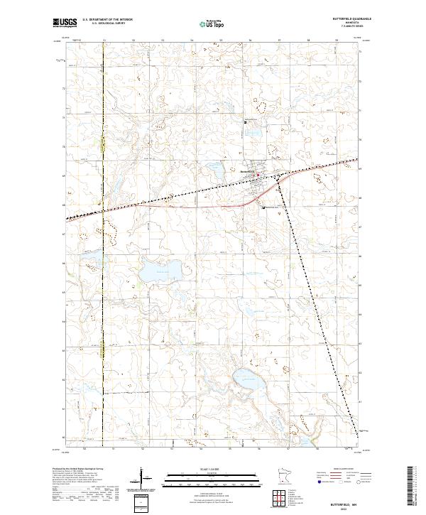 Butterfield, MN — USGS 7.5-minute topo (2022)