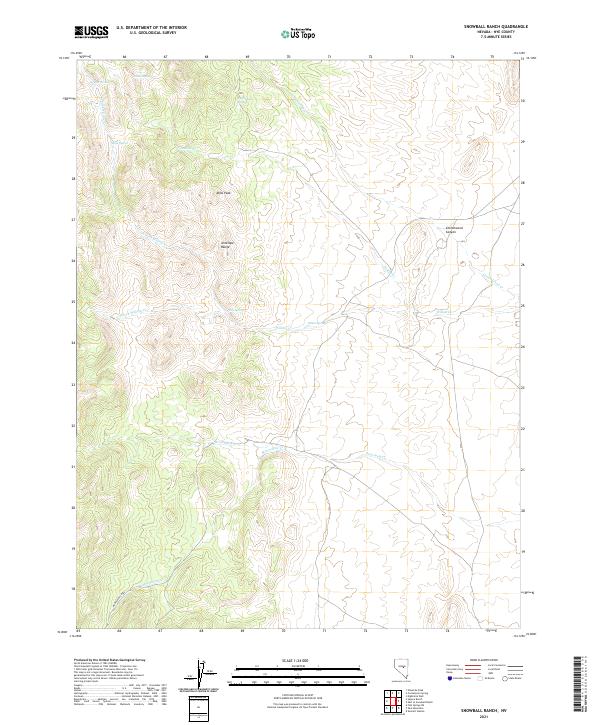Snowball Ranch, NV — USGS 7.5-minute topo (2021)