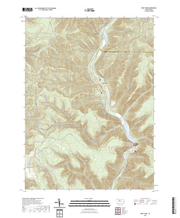 First Fork, PA — USGS 7.5-minute topo (2023)