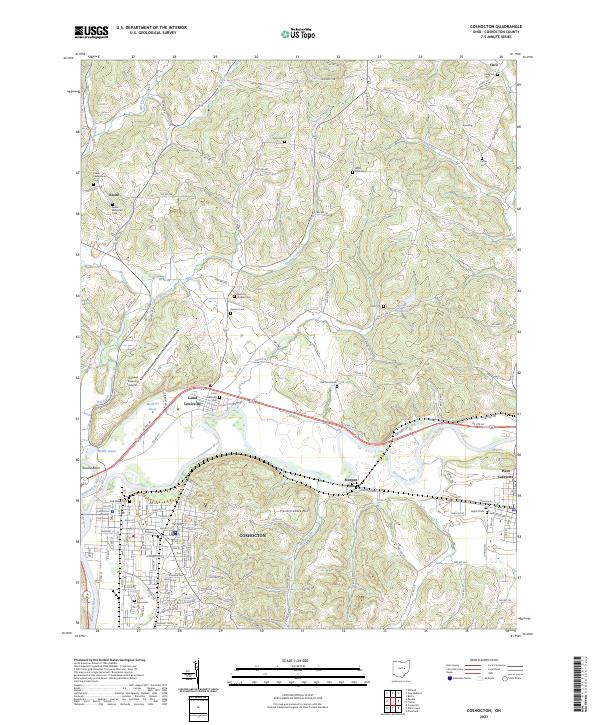 Coshocton, OH — USGS 7.5-minute topo (2023)