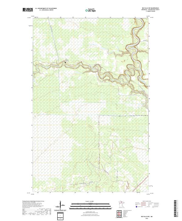 Big Falls NW, MN — USGS 7.5-minute topo (2022)