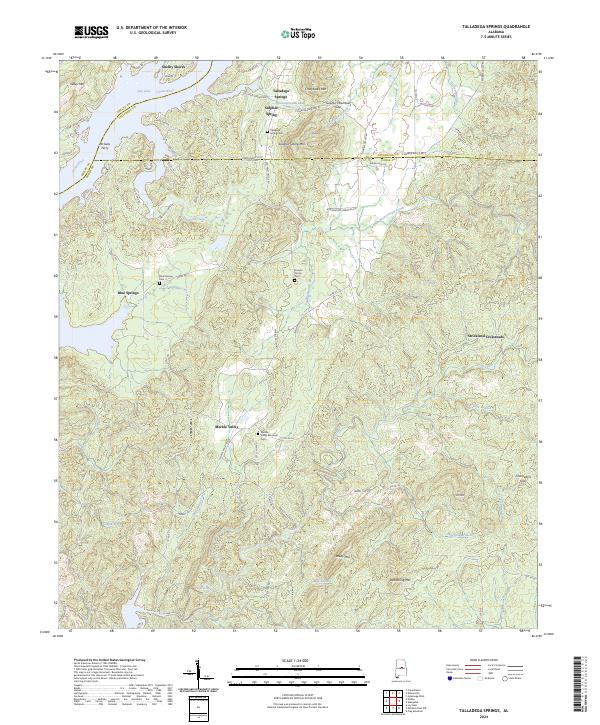 Talladega Springs, AL — USGS 7.5-minute topo (2024)