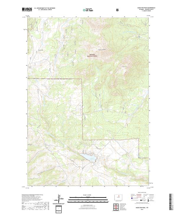 Hazelton Peak, WY — USGS 7.5-minute topo (2021)