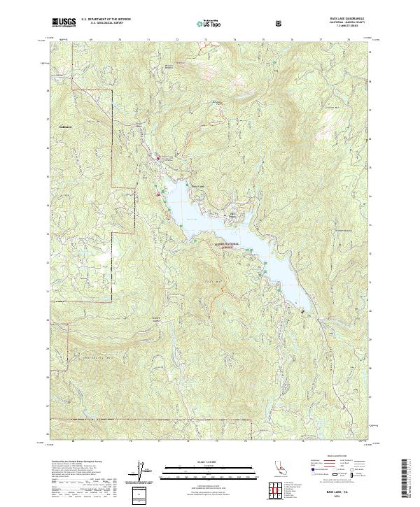 Bass Lake, CA — USGS 7.5-minute topo (2021)