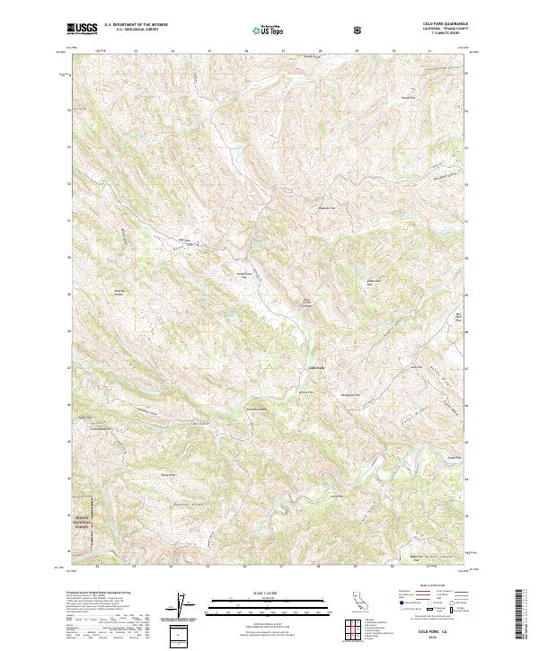 Cold Fork, CA — USGS 7.5-minute topo (2022)