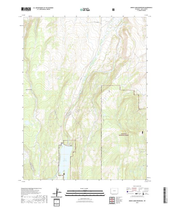 Meeks Cabin Reservoir, WY — USGS 7.5-minute topo (2021)