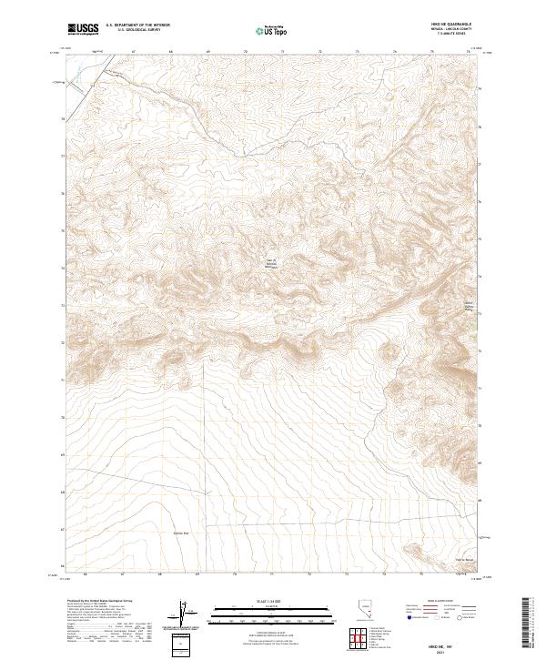 Hiko NE, NV — USGS 7.5-minute topo (2021)