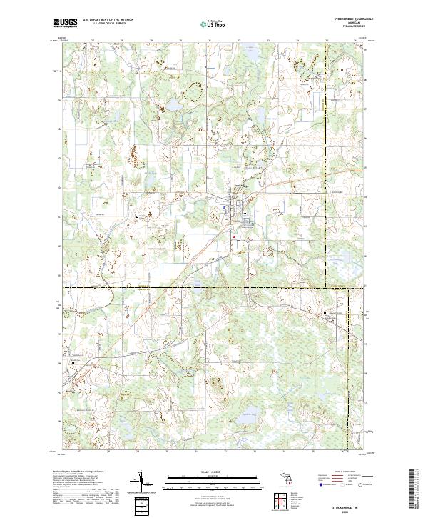 Stockbridge, MI — USGS 7.5-minute topo (2023)