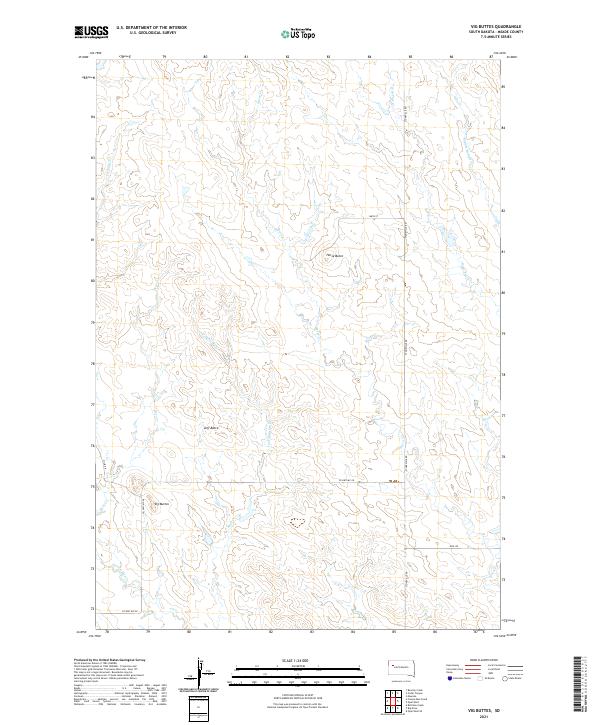 Vig Buttes, SD — USGS 7.5-minute topo (2021)